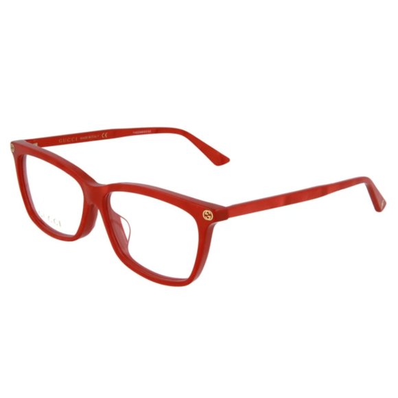 Gucci Red Square Acetate Glasses
